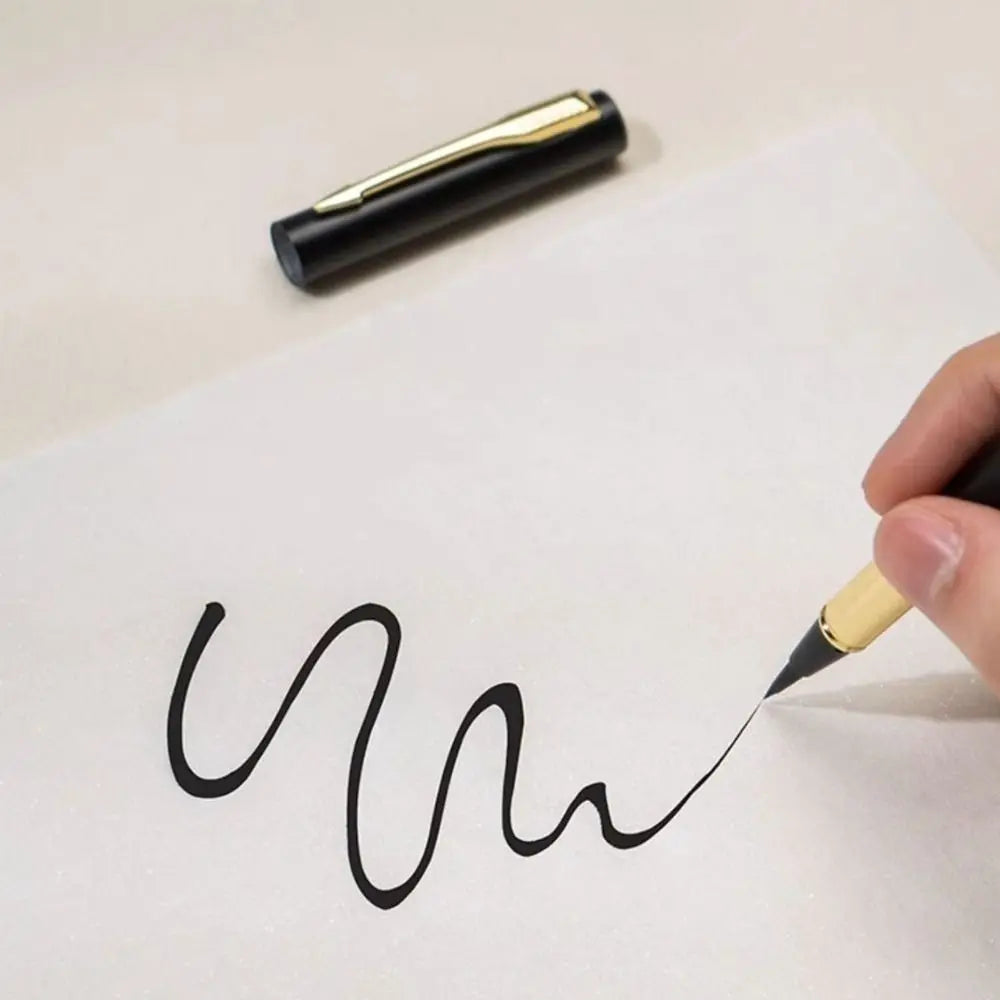 3 PCS Durable Fountain Pen Type Calligraphy Brushes Soft Hair Business Calligraphy Pen Writing Metal Practice Brush School