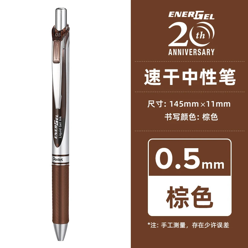 1pc Pentel  BLN75 Gel Pen 20th Anniversary Smooth And Quick-drying Press Water Pen For Students With 0.5mm Japanese Stationery