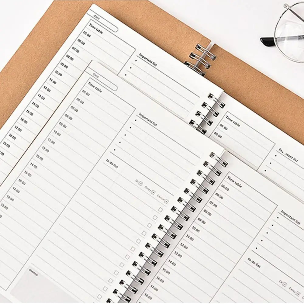 Daily Weekly Planner Notebook Spiral Agenda Daily Schedule Journal Notebooks Time To Do List Office Stationery School Supplies