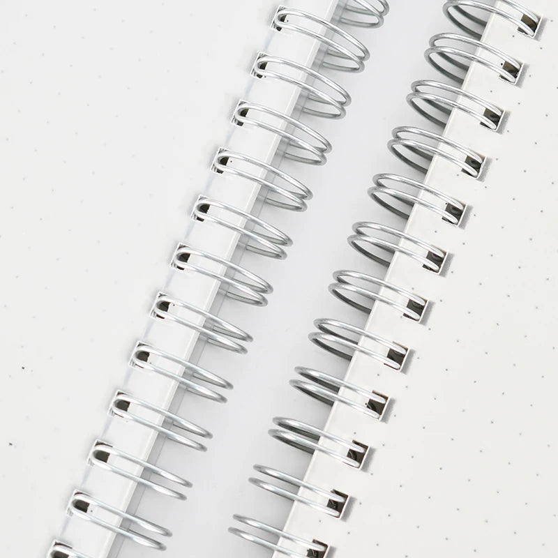 Notebook 80 Pages - Pp Spiral Bound Transparent Cover, Writing Diary Office College Notes, A5 Size