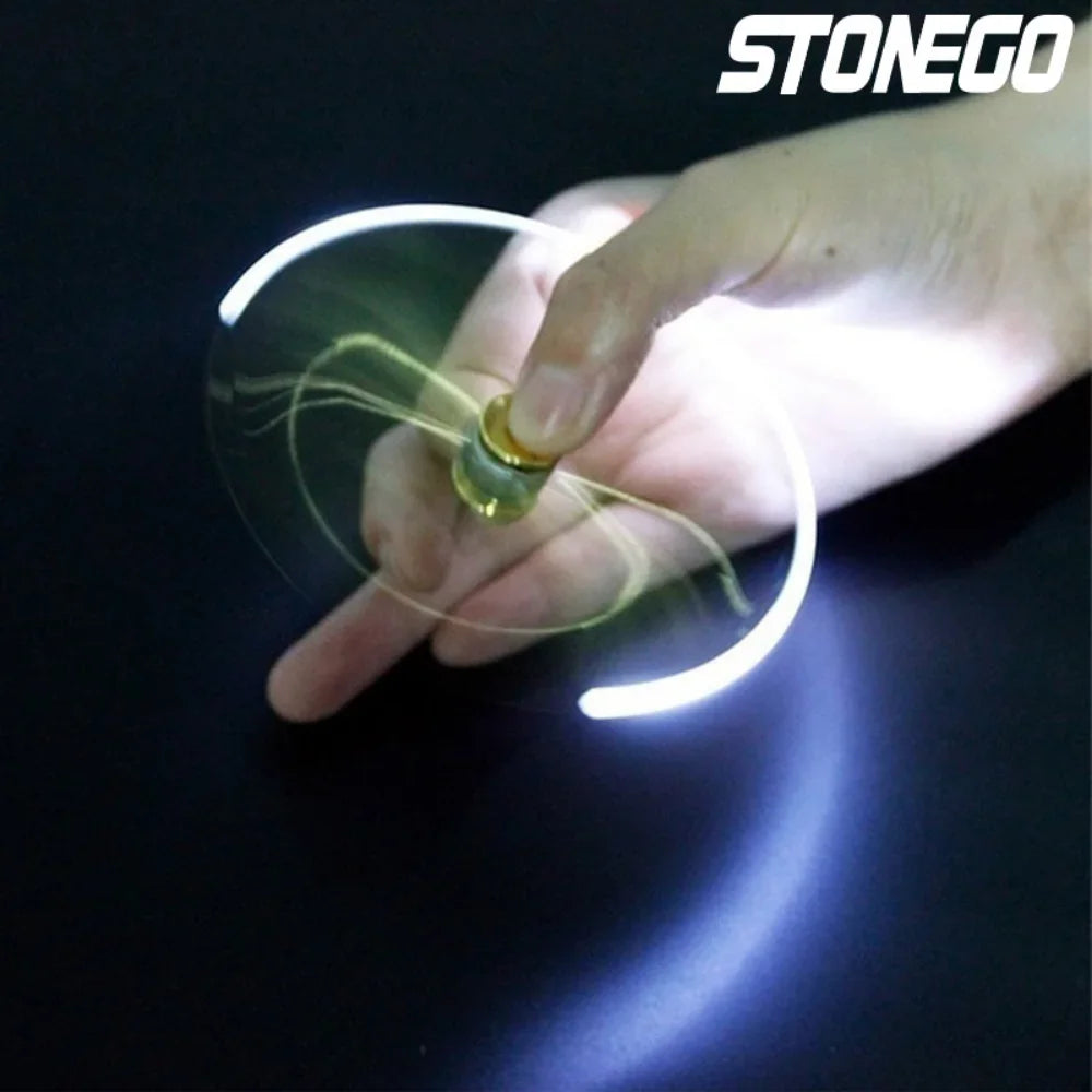 STONEGO Relieve Stress Spinner Pen Stonego Gyroscope Decompression Light Ball Pen Shape Finger Gyro Writing Pen