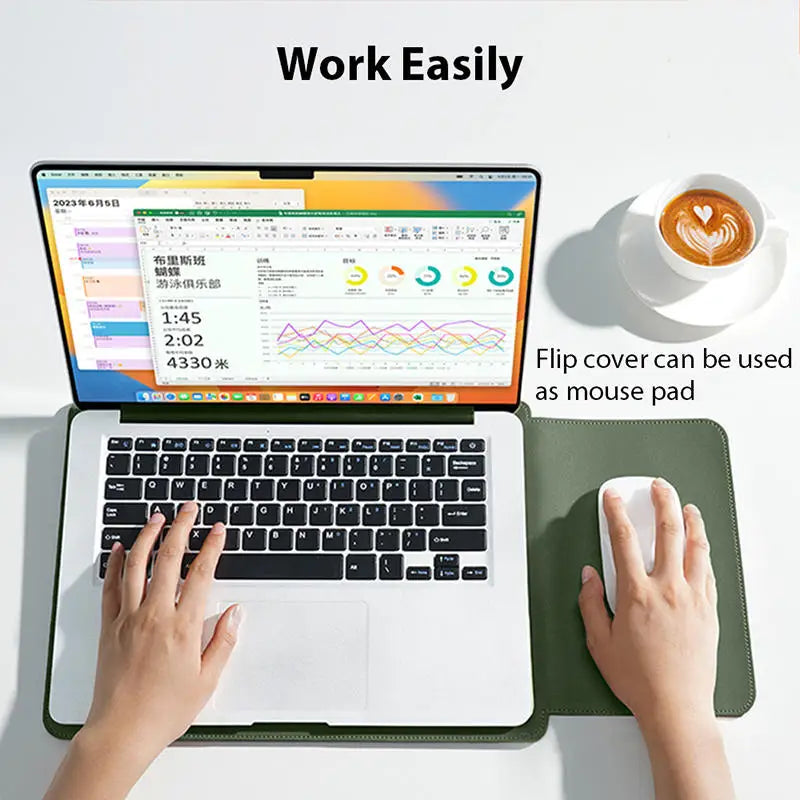 Laptop Bag 11, 12/13, 13.3/14, 15/16 inch Notebook Computer Mouse Pad, Pu Leather Bladder Bag, Computer Bag Accessories