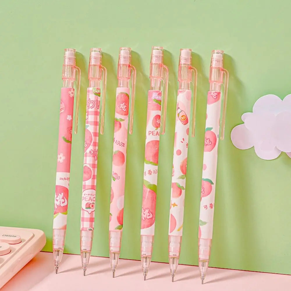 Writing Tool 0.5mm Mechanical Pencil Peach Animals Automatic Pencils Astronaut Cute Press Pen Office Supplies