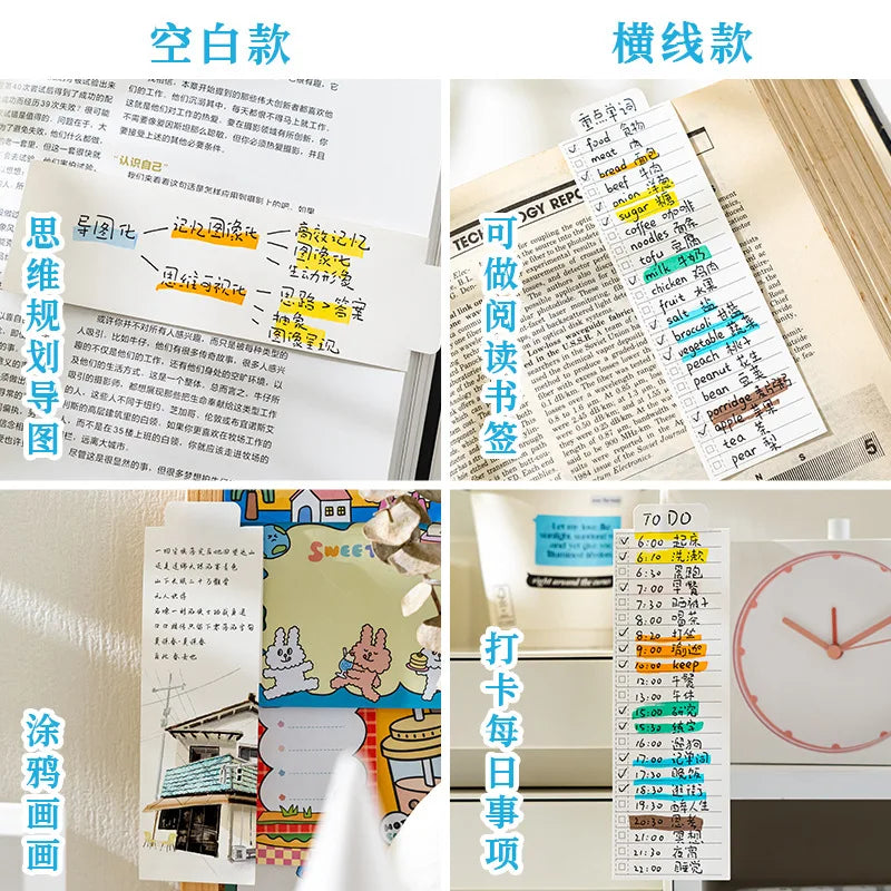 Index bookmark notepad multi-functional student learning notebook creative tearable marker memo message book