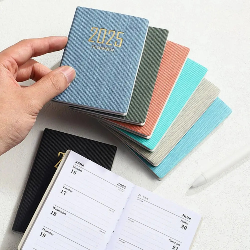English A7 Mini Pocket Notebook To Do List Taking Notes Efficiency Plan Notebook 12 Months Diary Notepad 365 Days Notepad