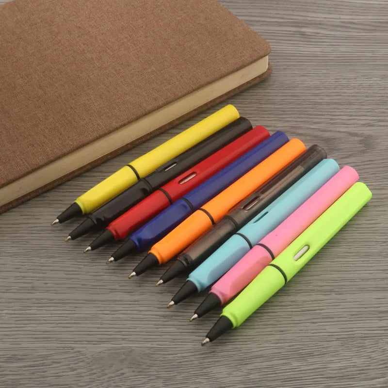 1Pc Ballpoint Pen + 8 Refills Black Blue Red Ink Gel Pen Bullet Tip 0.5mm Rollerball Pen School Office Supplies Stationery Pen
