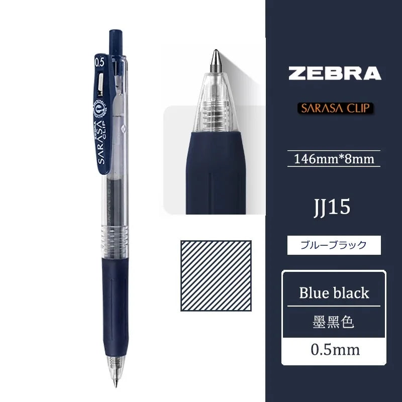 1pcs Japan ZEBRA SARASA Gel Pen JJ15 0.5mm Color Large Capacity Quick Drying for Writing Kawaii School Stationery Art Supplies
