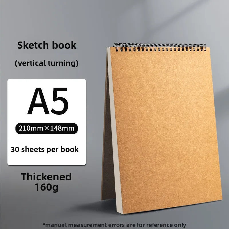160g Professional Thick Sketchbook Sketch Drawing Paper 30 Sheets A5 A4 16K 8K Drawing Notebook Graffiti Book School Art Supplie