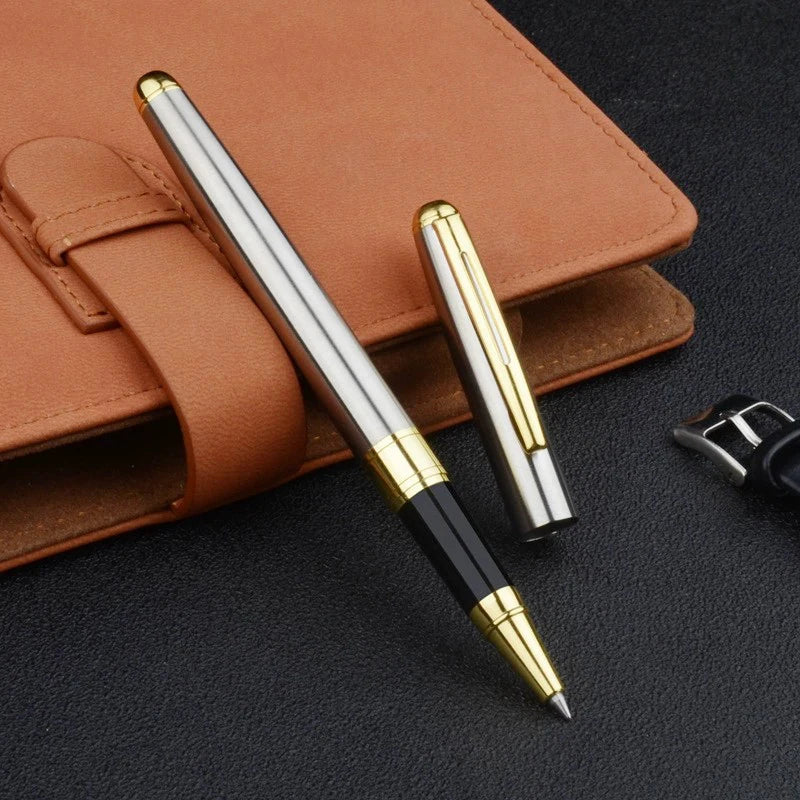 High quality ballpoint pen business signing pen stainless steel material replaceable refill office school supplies stationery