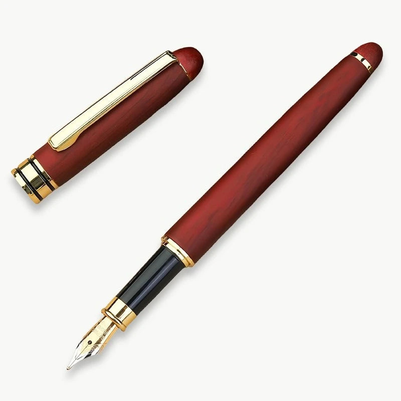 Custom Wood Ballpoint Pen Laser Engrave LOGO Text Personalized Sign Pen for Family Company Friend Gift Box Available