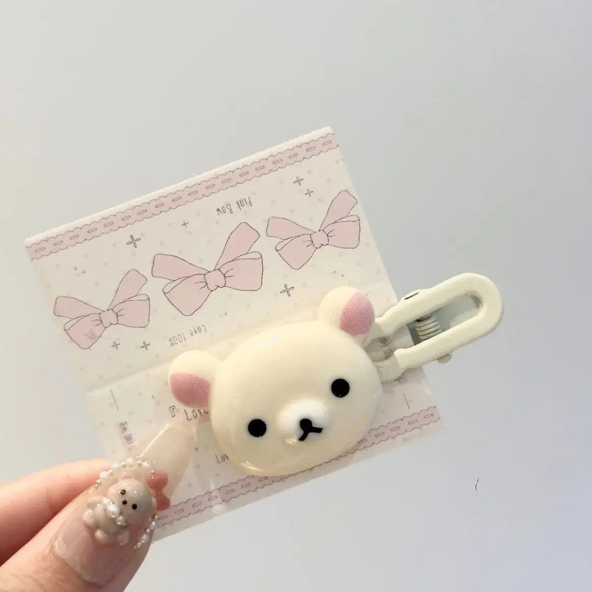 Easy Bear Cute Hairclip Girls Rilakkuma Headwear Cartoon Easy Bear Hair Clip Lazybear Sweet Bangs Edge Clip Hair Accessories