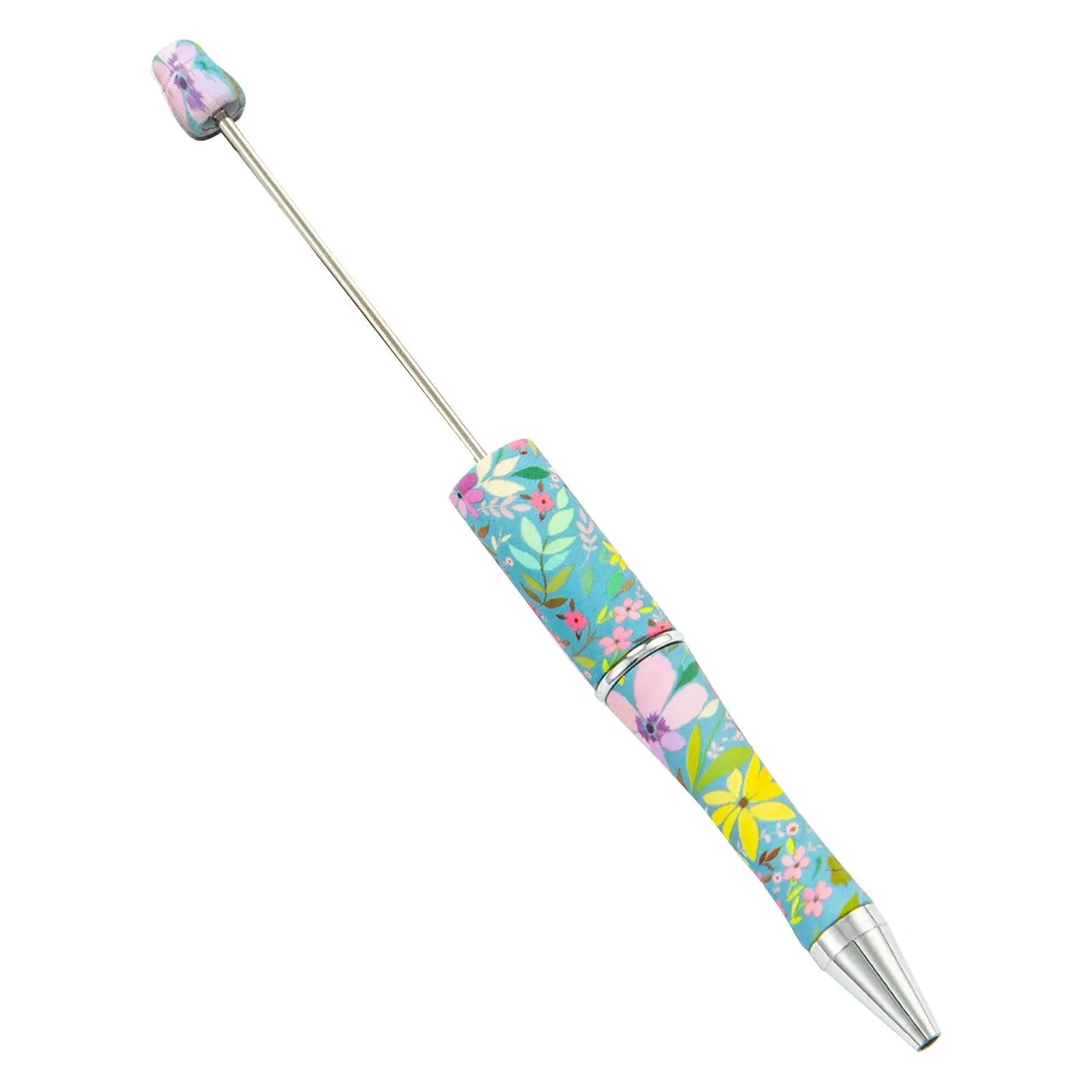 10 Pieces Beadable Pens Bead Pen Beaded Pen Beaded Ballpoint Pens for Drawing