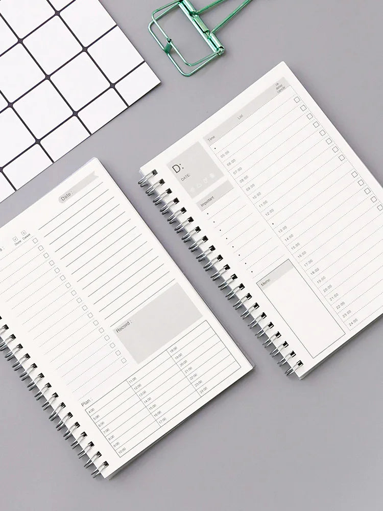 Daily Weekly Planner Notebook Spiral Agenda Daily Schedule Journal Notebooks Time To Do List Office Stationery School Supplies