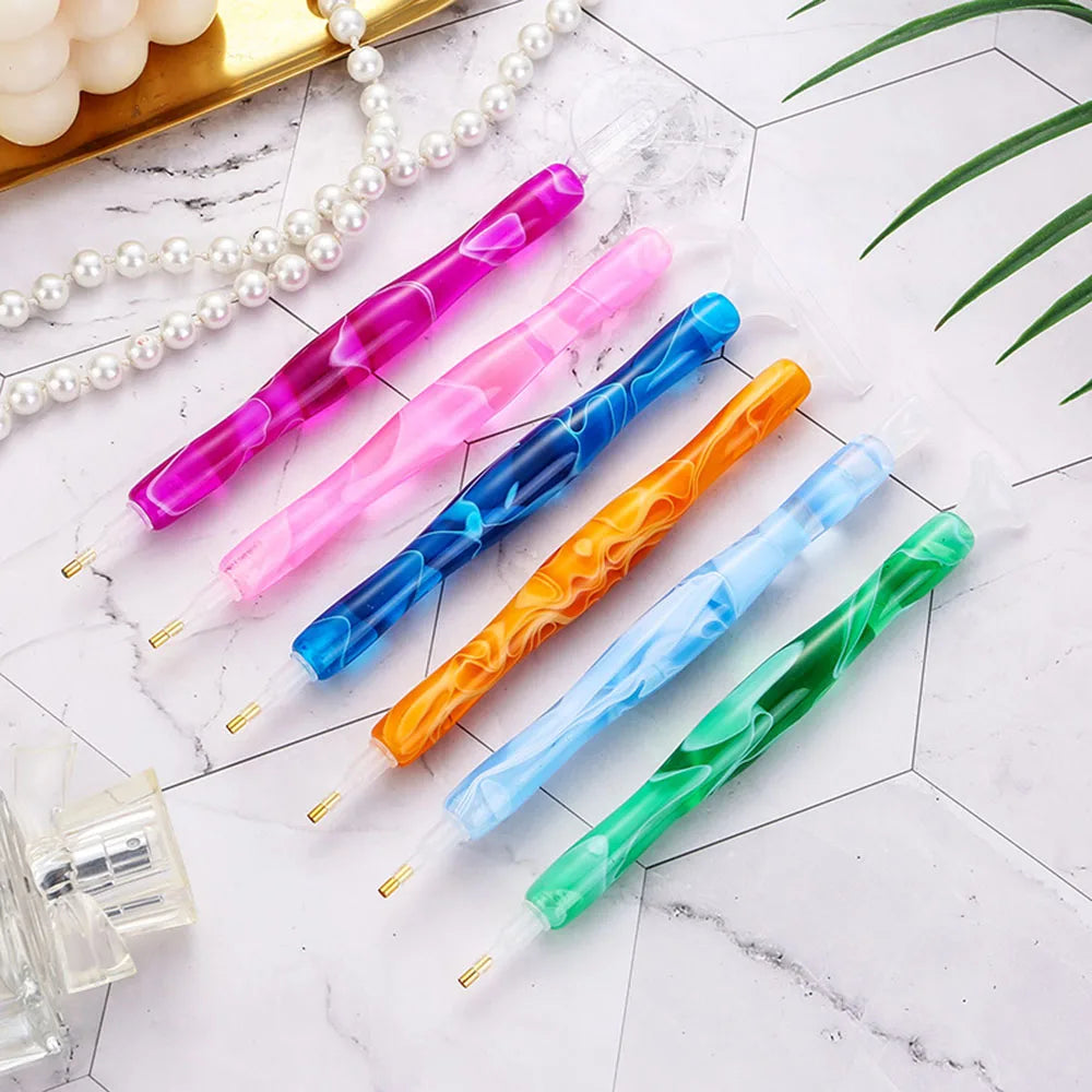 Premium Resin Diamond Painting Pen With Plastic Tips, Ergonomic Grip for DIY Diamond Art Craft