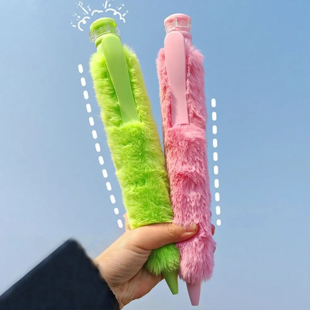 New Plush Big Ballpoint Pen Plastic Fun Gift Oversize Writting Pen Creative Props Toys Huge Neutral Pen School Office