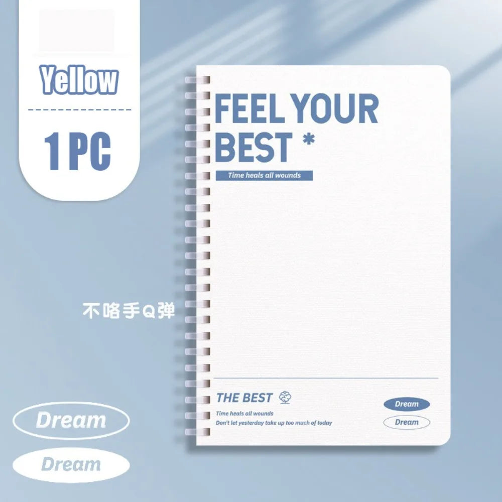 60Sheets/Book A5 Spiral Notebooks Perforated Pages Color Notepad Horizontal Line Inner Pages Diary Book Students