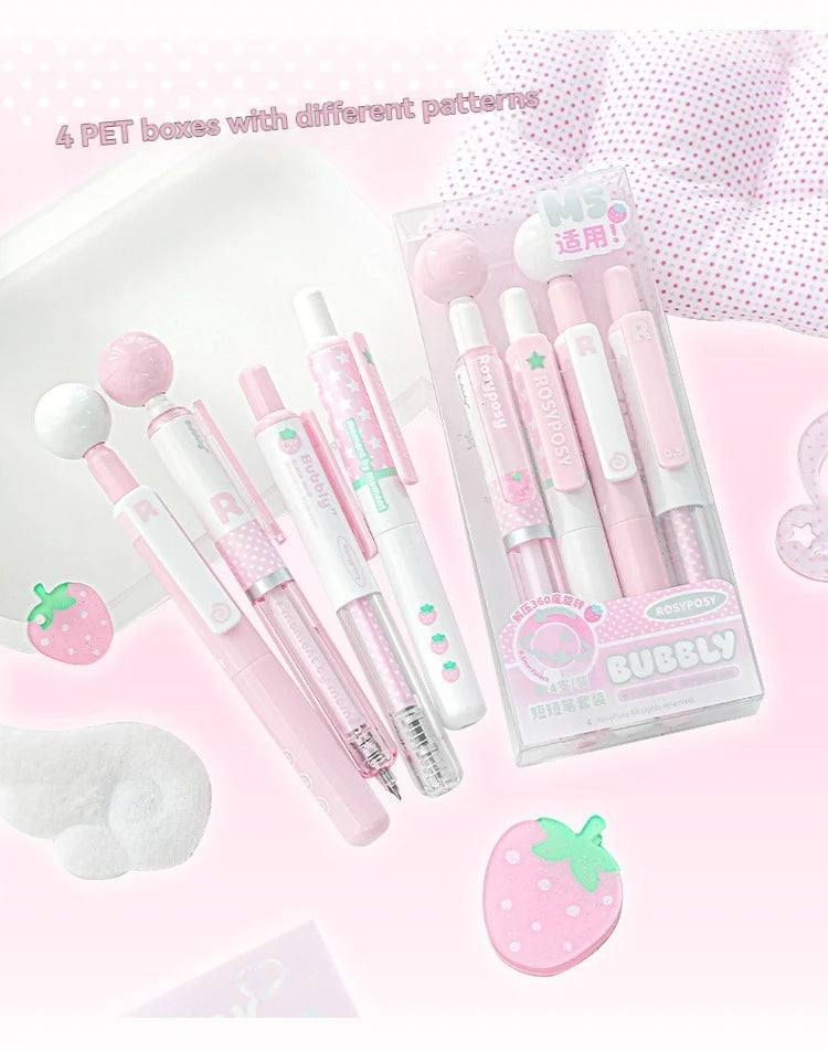 4PC Neutral Pen  Short Pen  4-Pack  High Aesthetic Value  360  Rotation  Decompression  And Problem  Solving Pen
