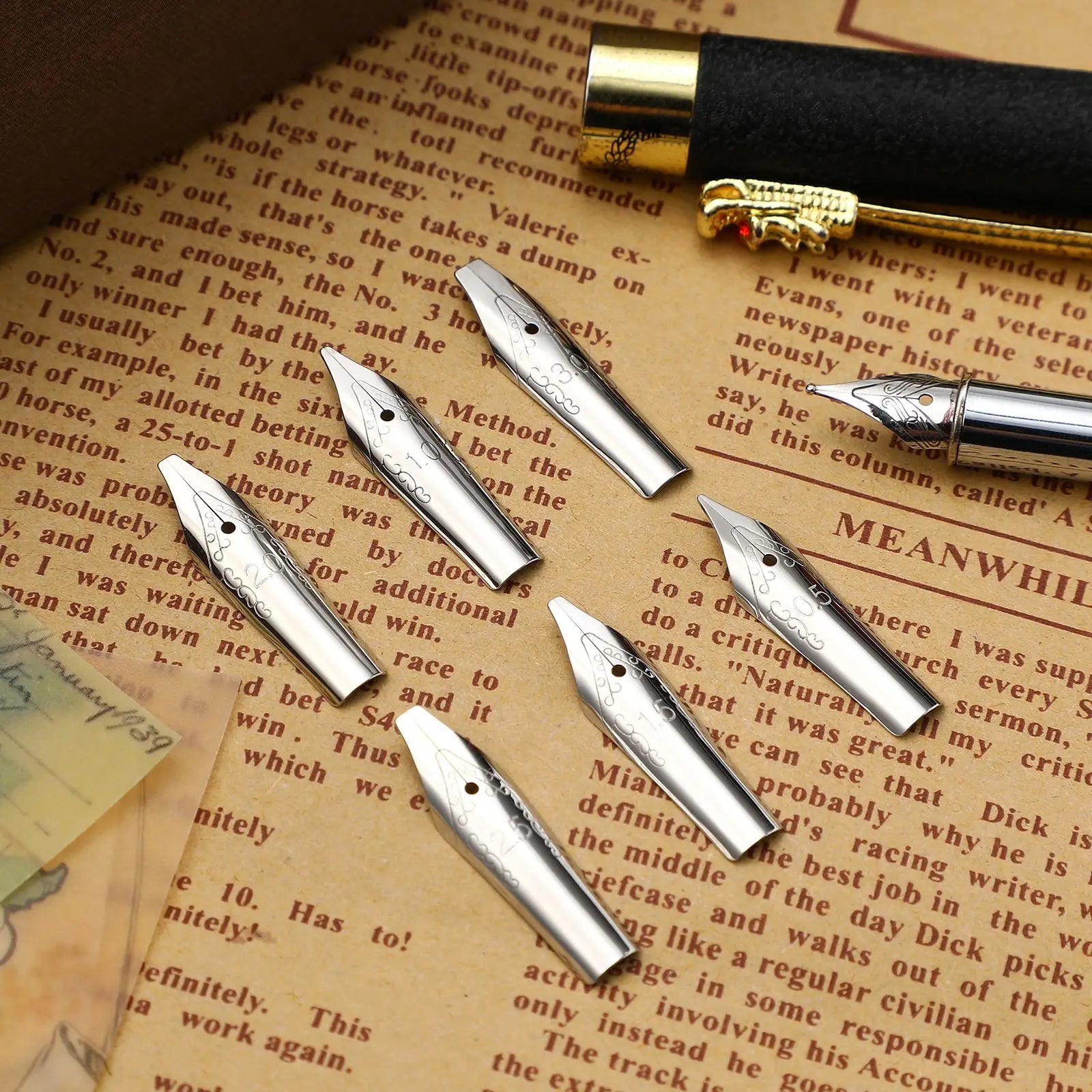 30Pcs PenNibs Stainless Steel Writing Drawing Supplies for Students Artists Beginners Calligraphy Fountain Pen Nibsreplacements