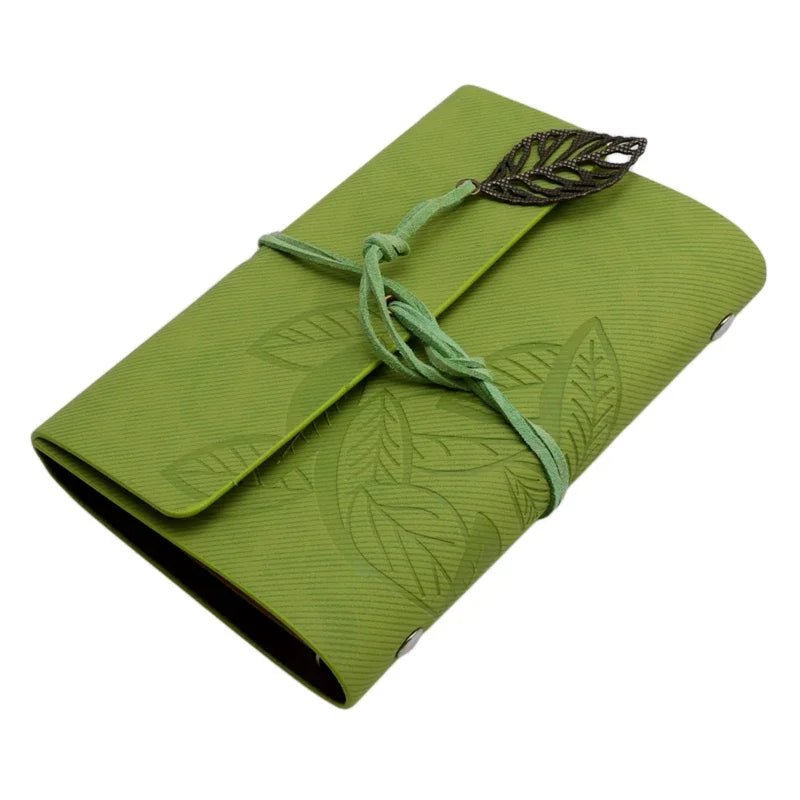 Spiral Notebook Retro Diary Antique PU Leather Notebook A7 Replaceable Stationery Gift Travel Journal