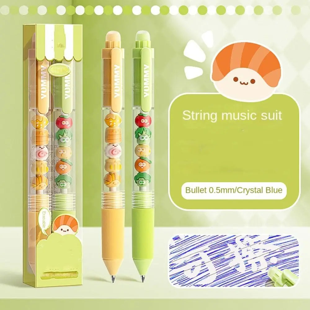Gifts Writing Stationery Press Gel Pen Beads Student Pen Panda Cherry Blossom String Pen DIY Erasable Decompression Pen