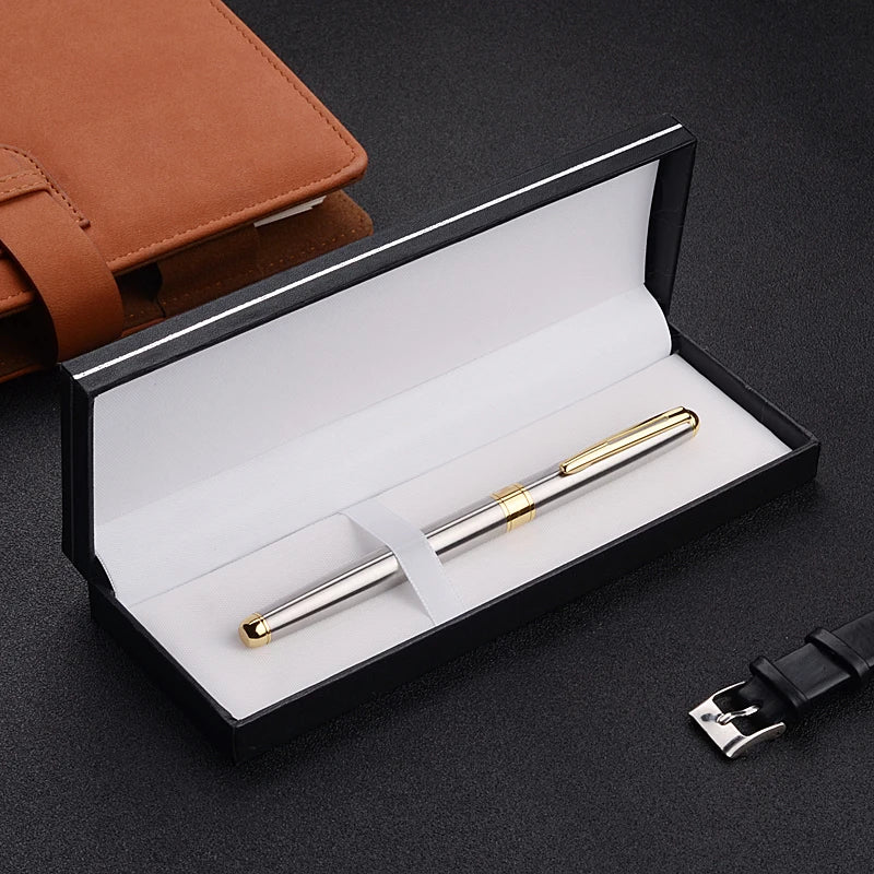 High quality ballpoint pen business signing pen stainless steel material replaceable refill office school supplies stationery