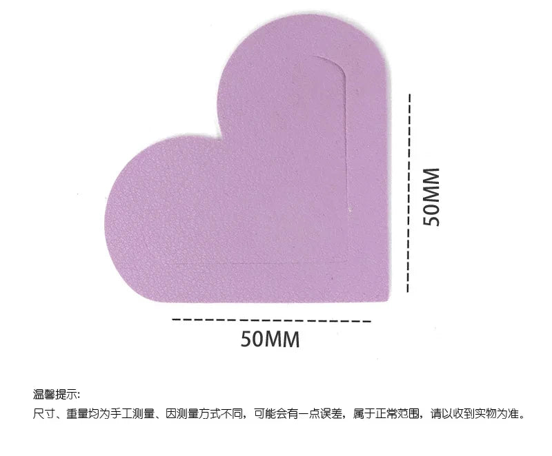 Heart Shaped PU Leather Bookmark Colorful Double Sided Tablet Gift for Book Lovers Readers and Diary Lovers