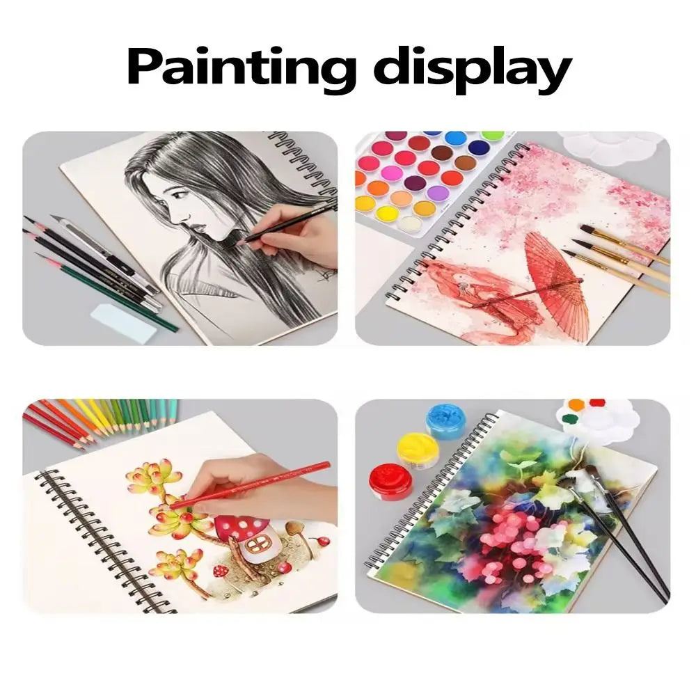 30 Sheets 8K 16K Coil Sketchbook Spiral Bound Eco-Friendly Thick Drawing Paper Acid Free A4 A5 A6 Artist Sketch Pad Oil Painting