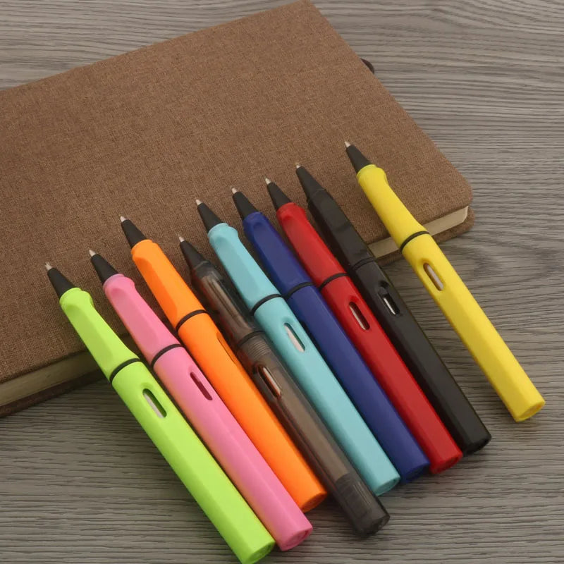 1Pc Ballpoint Pen + 8 Refills Black Blue Red Ink Gel Pen Bullet Tip 0.5mm Rollerball Pen School Office Supplies Stationery Pen
