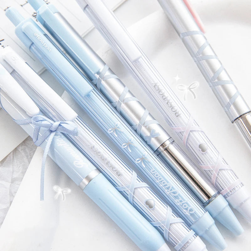 4Pcs Fashion Ballet Series Stationery Pen Quick Drying Gel Pens Writing Pen Student Press the Neutral Pen Aesthetic Stationery