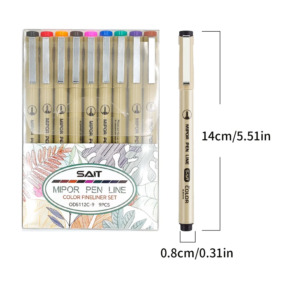 9 Colors Micro-line Pens Waterproof Durable Fine Line Drawing Art Pen Painting Drawing Marking Journaling Lllustrating Drawing