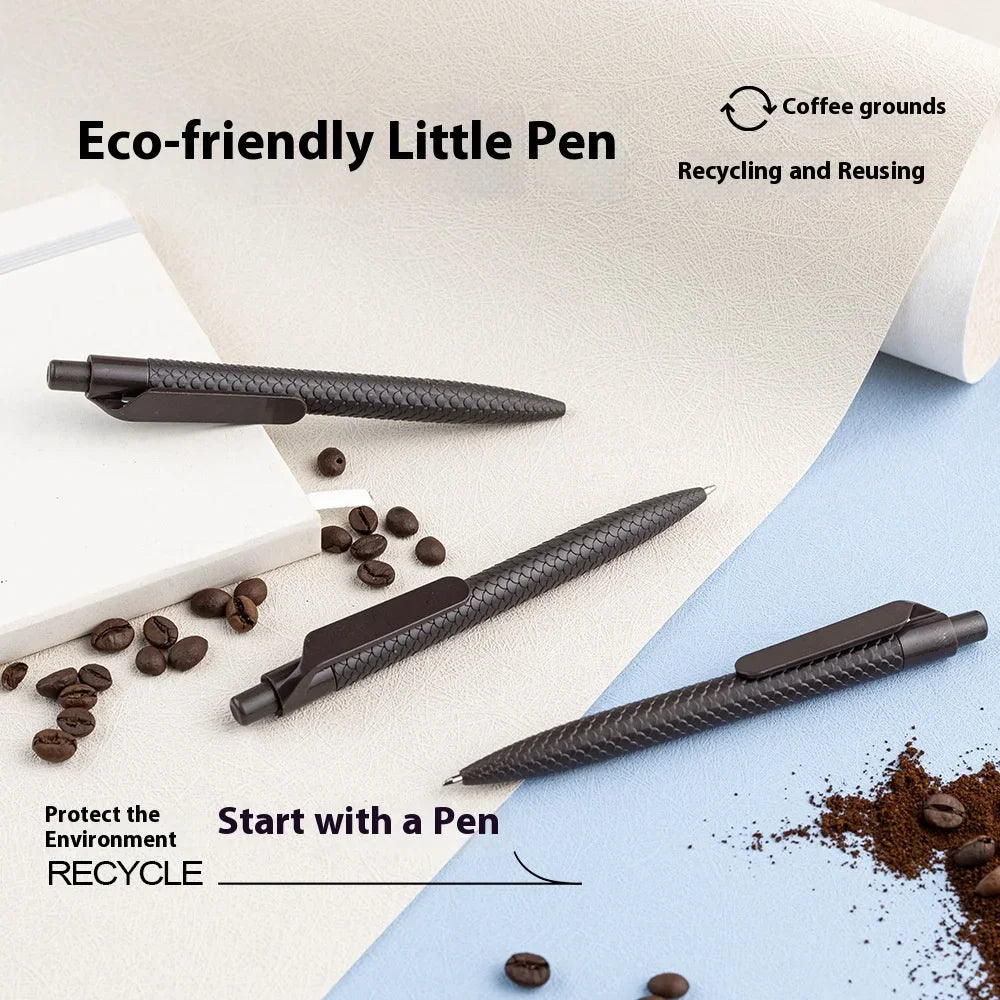 Coffee pen, small coffee pen, high-quality, eco-friendly, neutral pen for students, exams, office, black 0.5mm