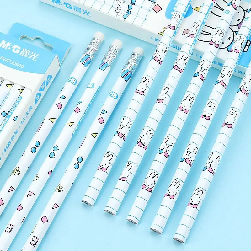 Miffy Rabbit Hb Pencil Anime Cartoon Simple Creative  Kawaii Student Sketching Drawing Daily Writing Pencil Stationery