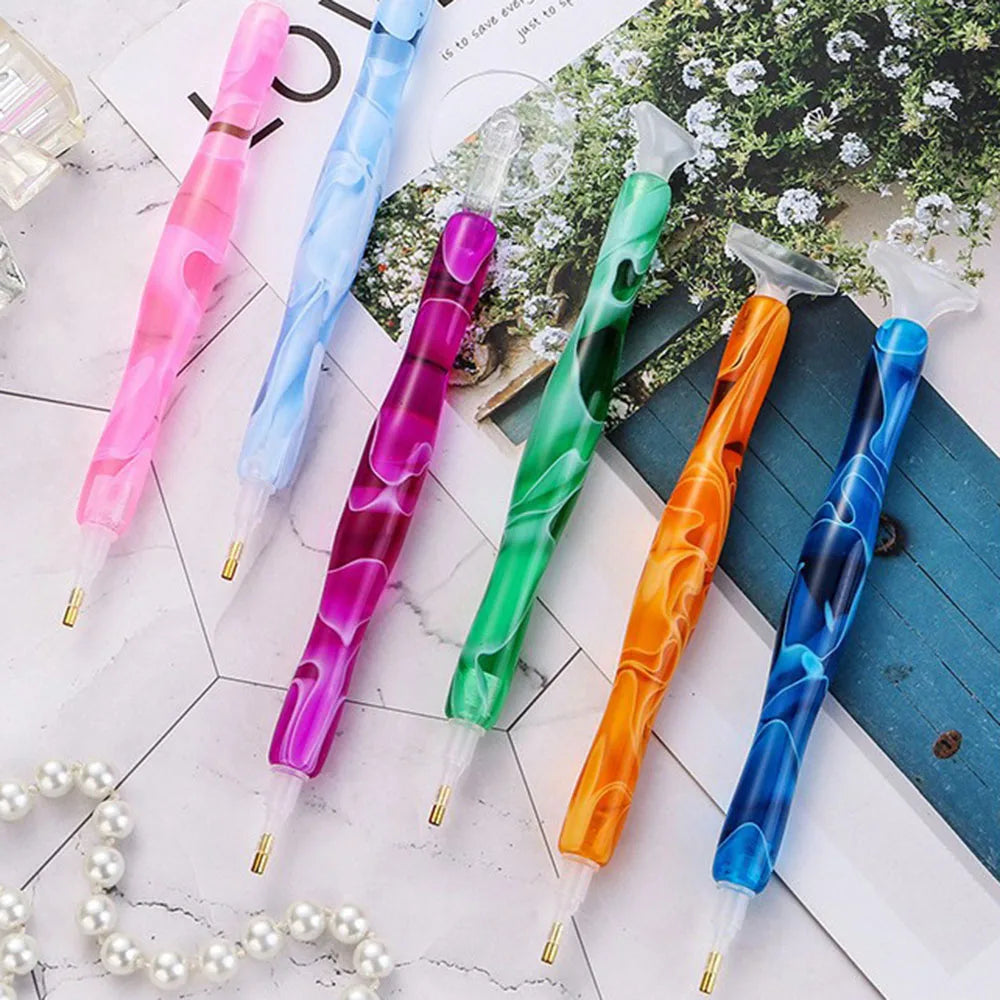 Premium Resin Diamond Painting Pen With Plastic Tips, Ergonomic Grip for DIY Diamond Art Craft
