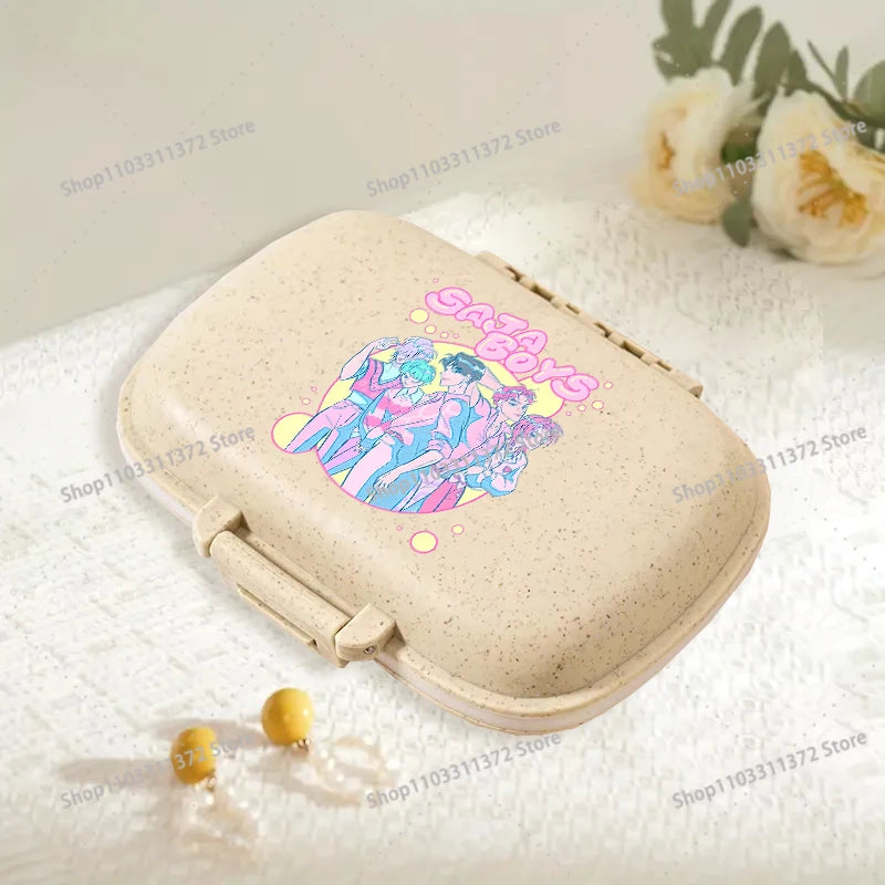 Move K-Pop Demon Hunters 8 Grid Compartment Pill Storage Box Fashion Printed Portable Travel Home Vitamin Container Cartoon Gift