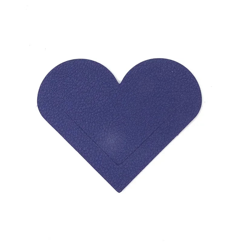 Heart Shaped PU Leather Bookmark Colorful Double Sided Tablet Gift for Book Lovers Readers and Diary Lovers
