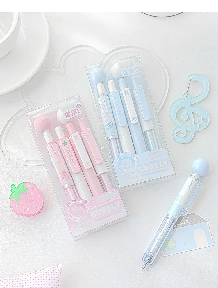 4PC Neutral Pen  Short Pen  4-Pack  High Aesthetic Value  360  Rotation  Decompression  And Problem  Solving Pen