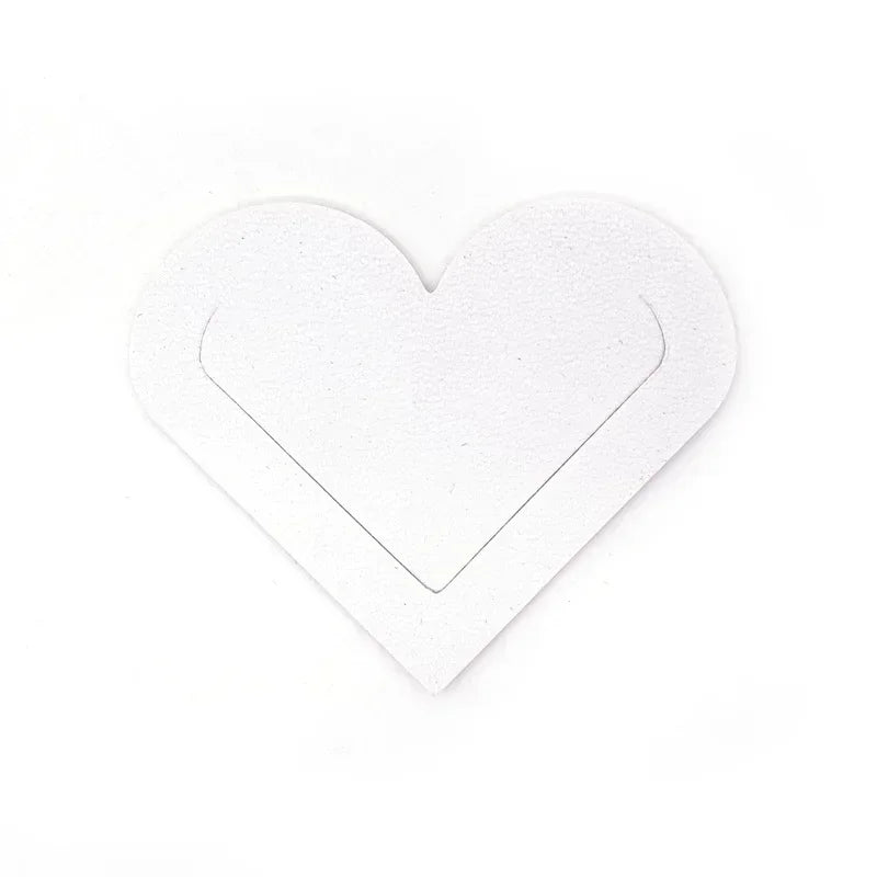 Heart Shaped PU Leather Bookmark Colorful Double Sided Tablet Gift for Book Lovers Readers and Diary Lovers