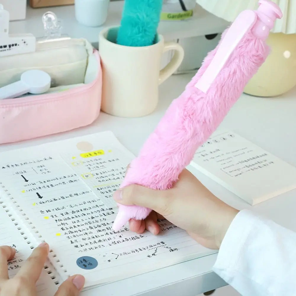 New Plush Big Ballpoint Pen Plastic Fun Gift Oversize Writting Pen Creative Props Toys Huge Neutral Pen School Office