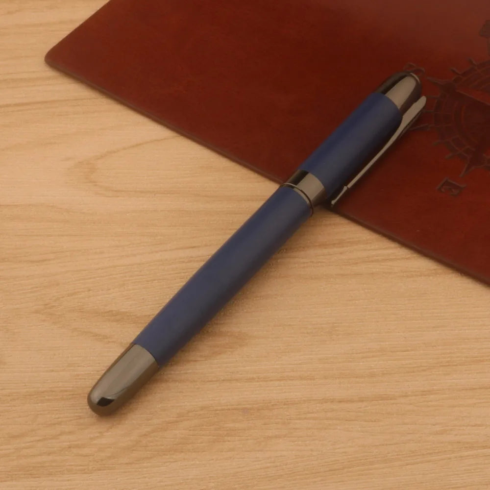 1Pc Metal Ballpoint Pen matte blue Gun Grey Ink Gel Pen Bullet Tip 0.5mm Rollerball Pen School Office Supplies Stationery Pen