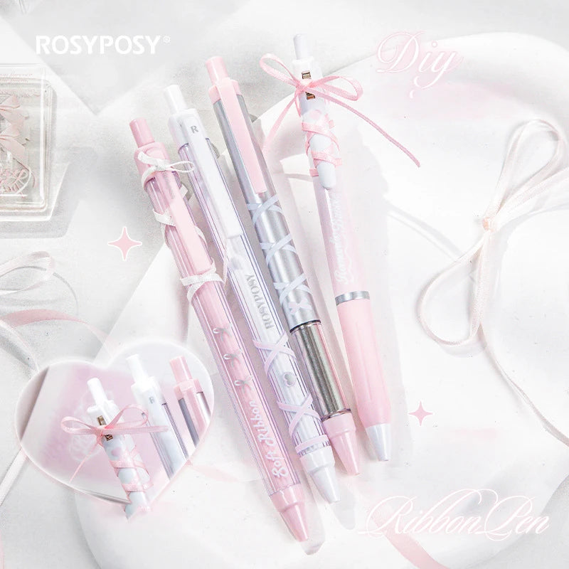 4Pcs Fashion Ballet Series Stationery Pen Quick Drying Gel Pens Writing Pen Student Press the Neutral Pen Aesthetic Stationery