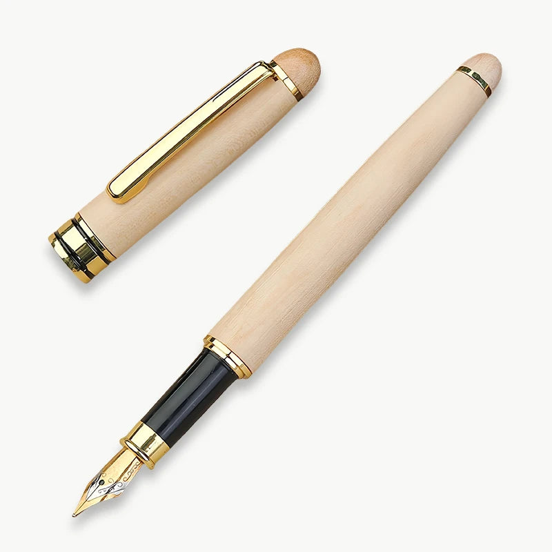 Custom Wood Ballpoint Pen Laser Engrave LOGO Text Personalized Sign Pen for Family Company Friend Gift Box Available