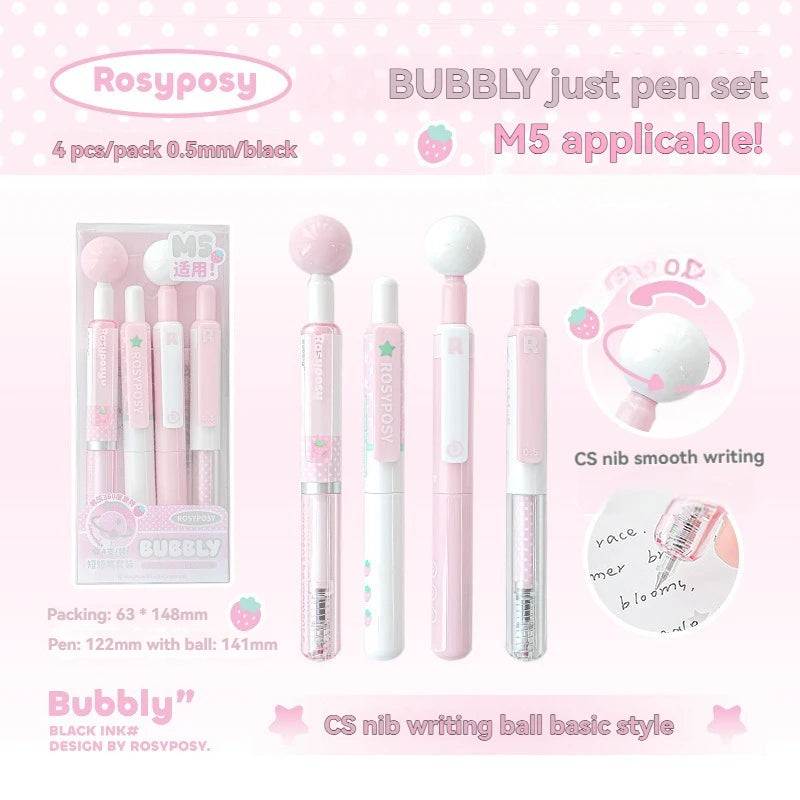 4PC Neutral Pen  Short Pen  4-Pack  High Aesthetic Value  360  Rotation  Decompression  And Problem  Solving Pen