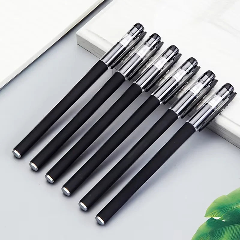 10-Pack of Black Needlepoint Ballpoint Pens for Students' Exams, Office Work, and Signing