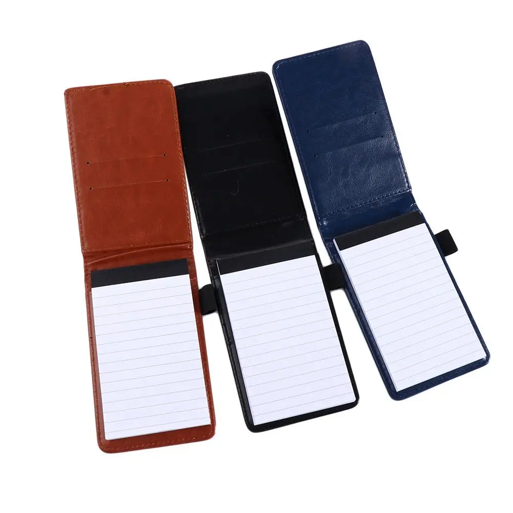 Office School Supplies Diary Small Memo Pads Leather Cover A7 Notebook Mini Notepad Business Memos Pocket Planner