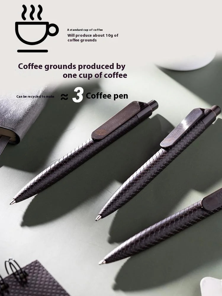 Coffee pen, small coffee pen, high-quality, eco-friendly, neutral pen for students, exams, office, black 0.5mm