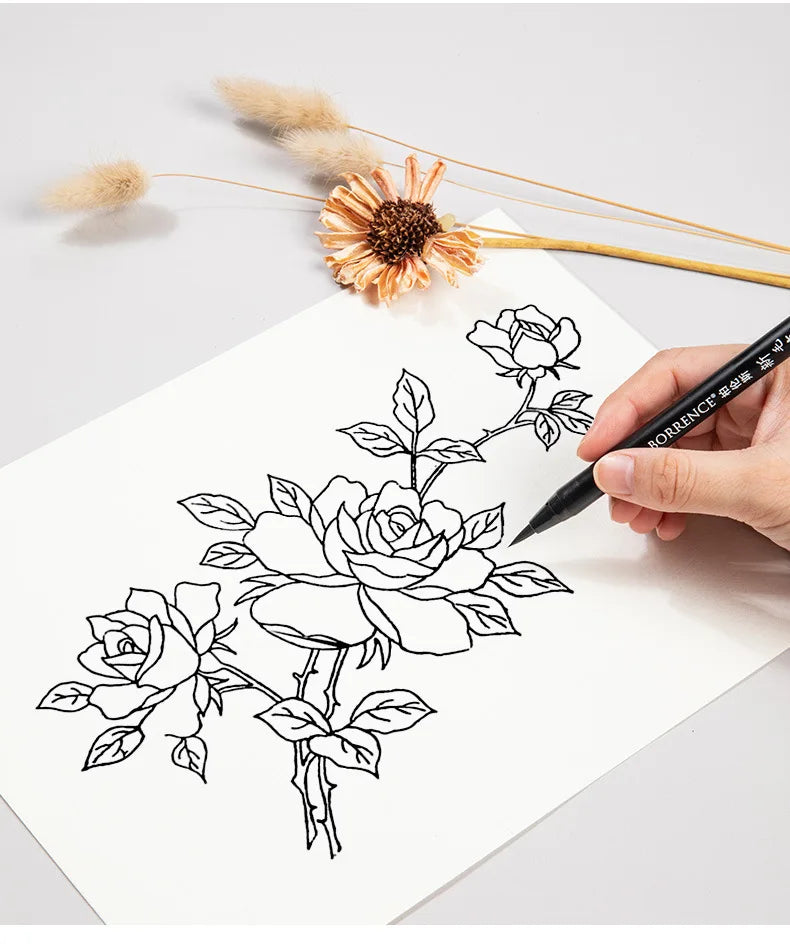 High Quality Calligraphy Practice Pen Soft Watercolor Brush BR Small Regular Script Brush Student Art Painting Writing Supplies