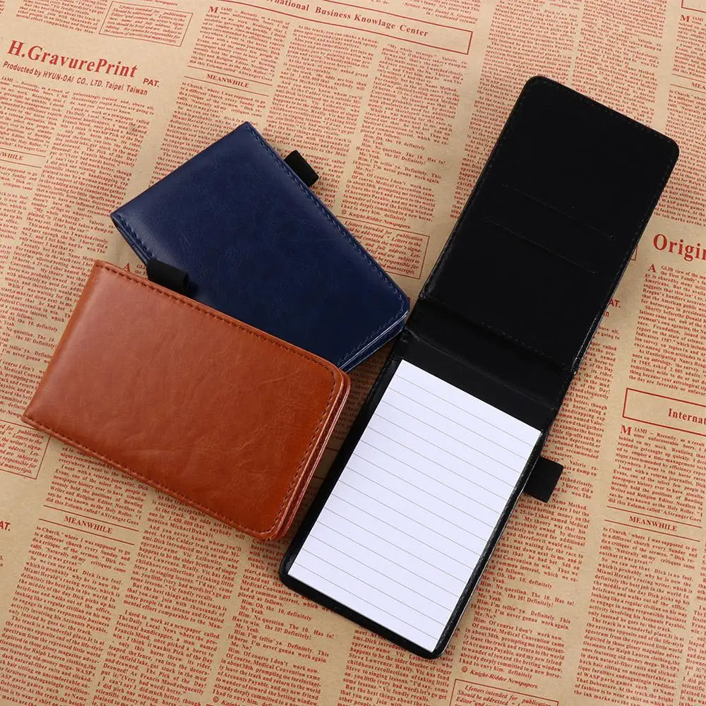 Office School Supplies Diary Small Memo Pads Leather Cover A7 Notebook Mini Notepad Business Memos Pocket Planner