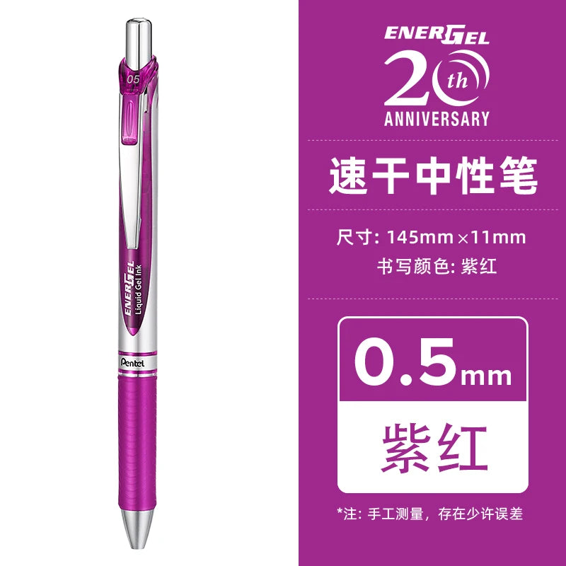1pc Pentel  BLN75 Gel Pen 20th Anniversary Smooth And Quick-drying Press Water Pen For Students With 0.5mm Japanese Stationery