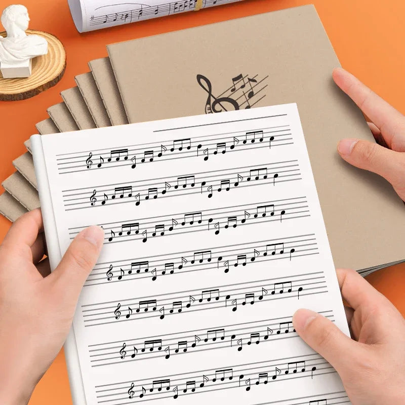 18 Sheets Music Practice Notebook Piano Violin Book Piano Universal Five-Line Musical Notation Book Music Pactice Tool Notebook
