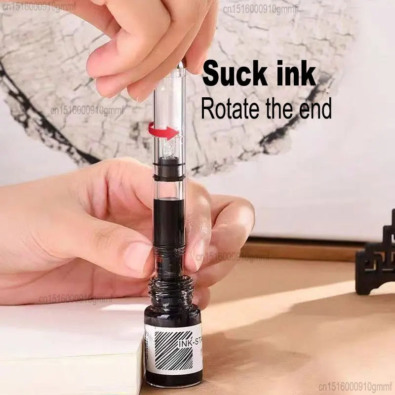 1/10Pcs Set Soft Tip Watercolor Brush Pen Transparent Calligraphy Brush Refillable Ink Fountain Art Drawing Painting Writing Pen